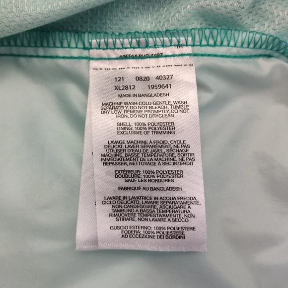 Women's Columbia Sandy Sail teal color block windbreaker - Picture 7 of 7